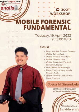 2. Mobile Forensic Fundamental (19 April 2022) - Biaya 400k