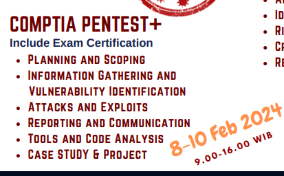 CompTIA PenTest+ (8-10 Februari 2024)